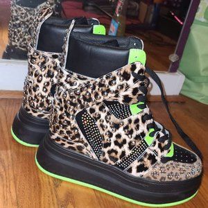 Anthony Wang "Quince 03 - Leopard" Infamous Platform Sneakers